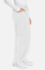 Women's White Rib Knit Drawstring Waist Scrub Pant